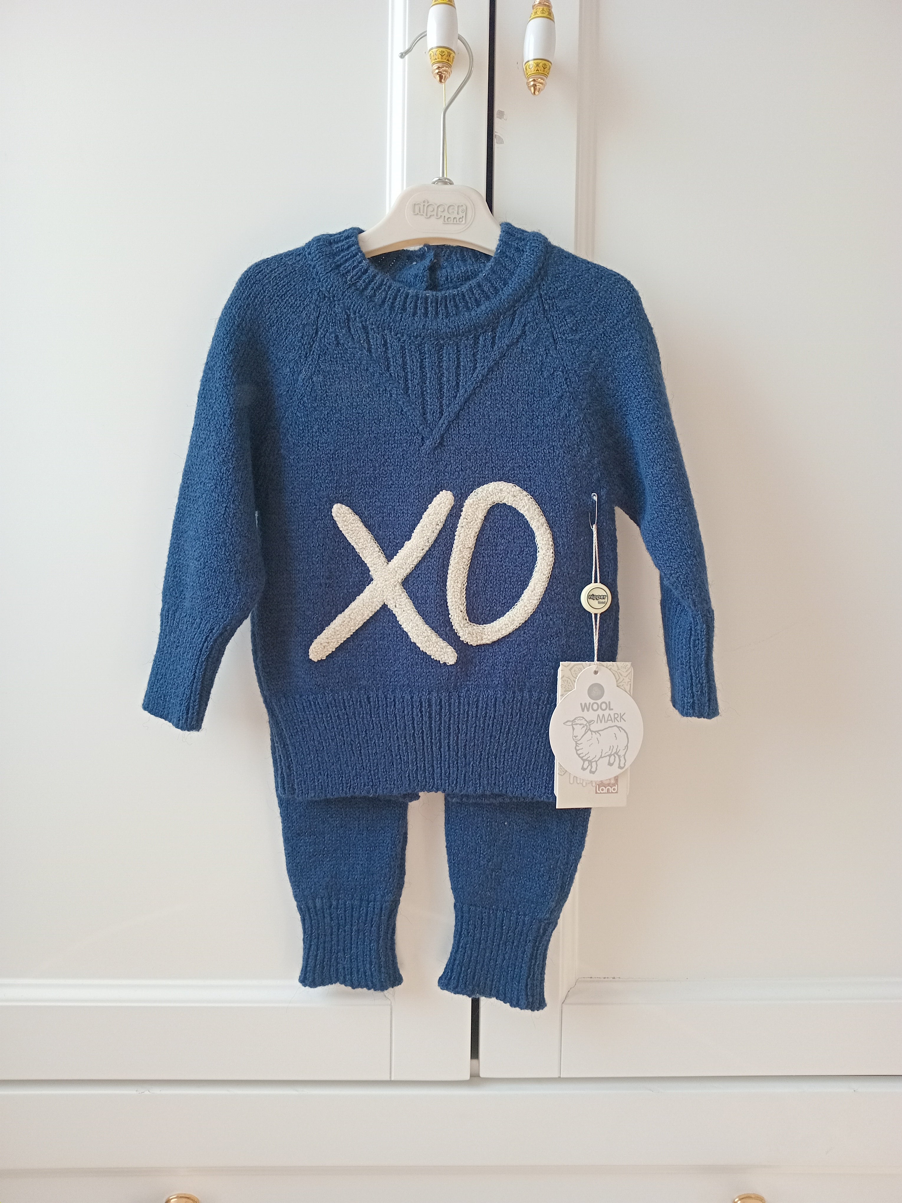 Nipperland Baby XO Strick Hose und Langarm pullover-6410.