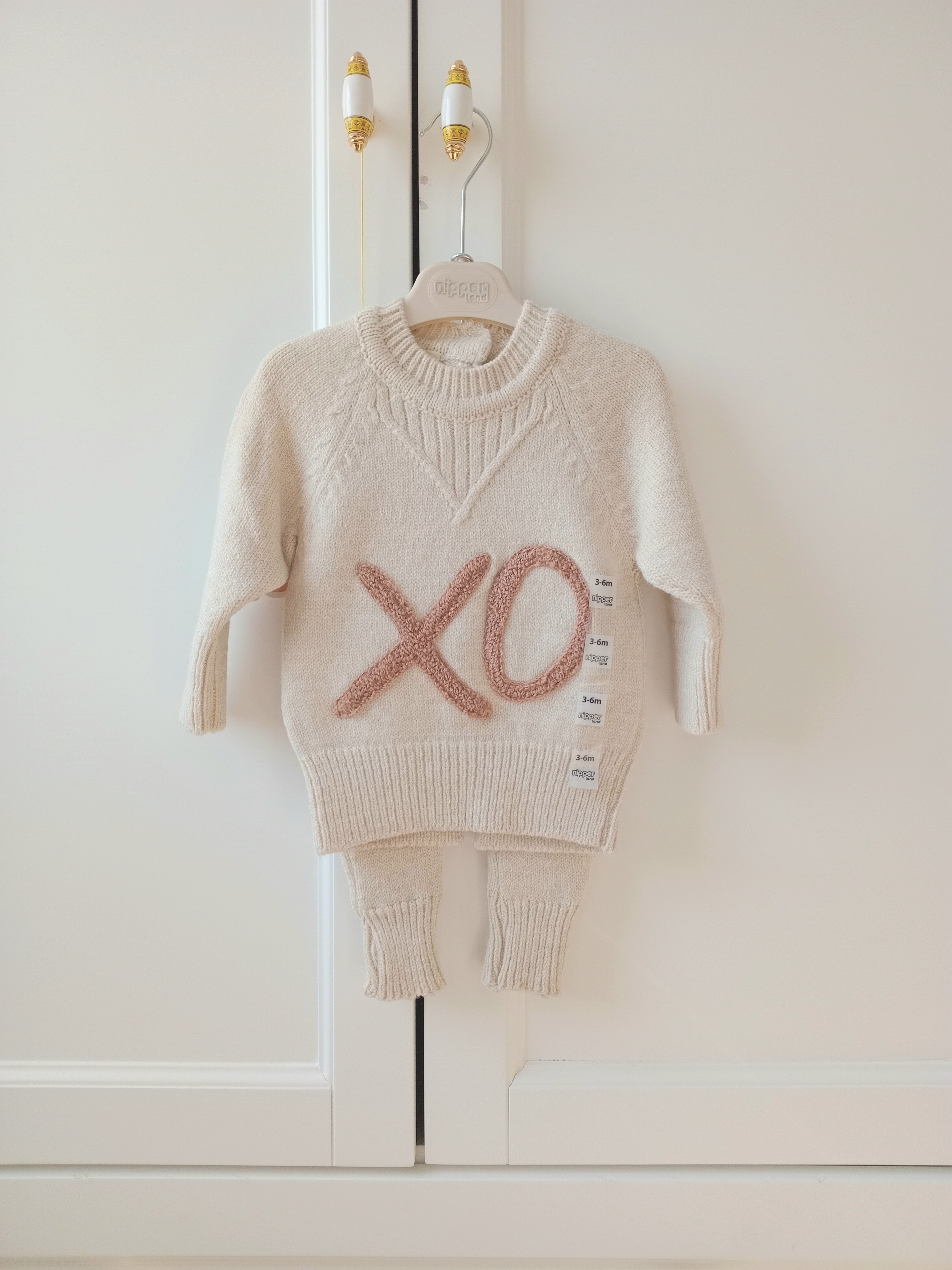 Nipperland Baby XO Strick Hose und Langarm pullover-6410.