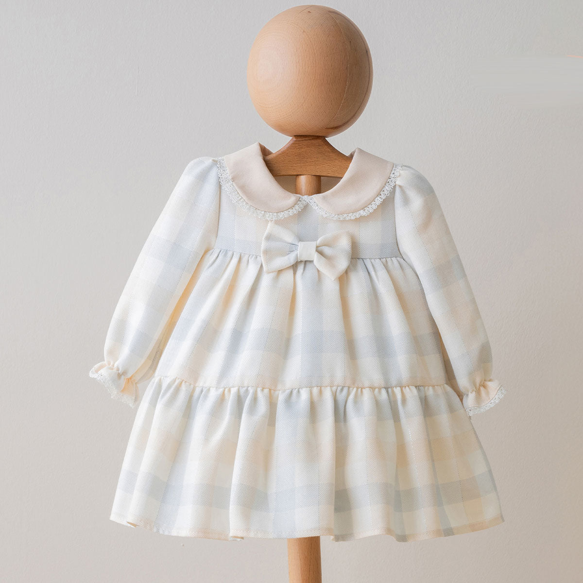 Für baby Mädchen Kariertes Kleid mit Glitzer-4191