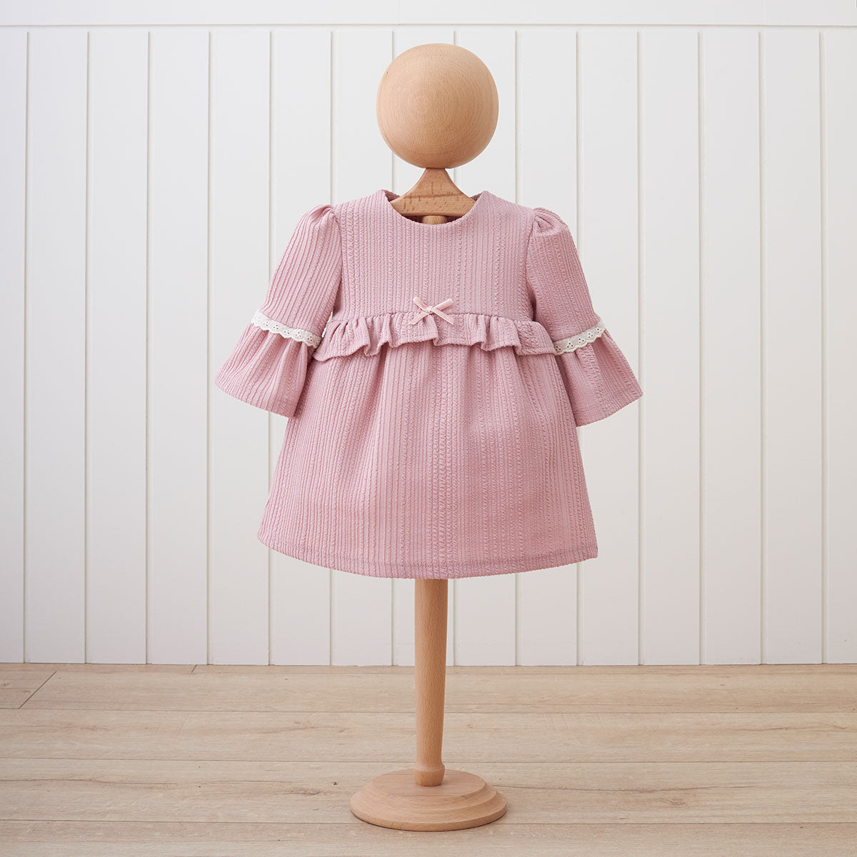 Baby Mädchen Schickes Kleid mit Rüschen und Spitze-5407