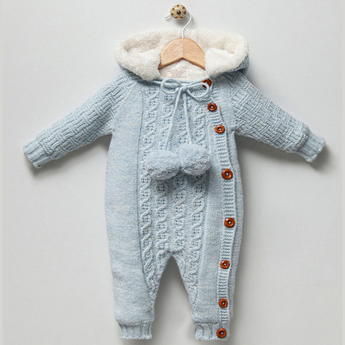 Overall aus Strick mit seitlichen Knöpfen für Mädchen und Jungen-7058