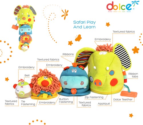 Dolce Classic activity cuddles 4 in 1 - safari adventure