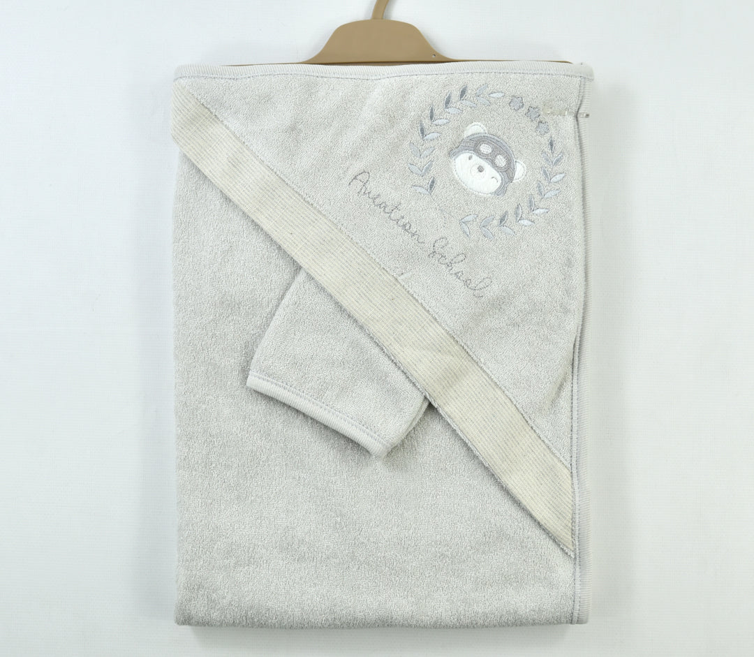 Hooded towel - Aviation School - pure cotton-2379