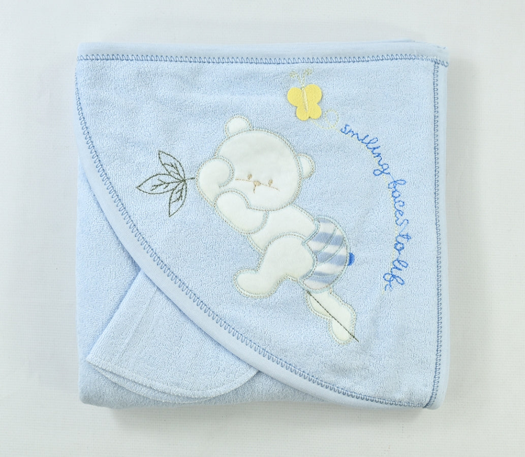 Hooded towel - Baby Bear with washcloth - pure cotton-3027