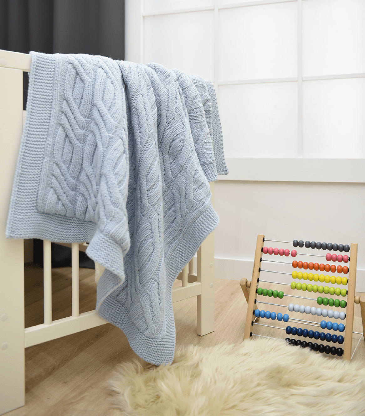 Nipperland Babydecke Knit - et  Strickdecke 85x100 - 6435.