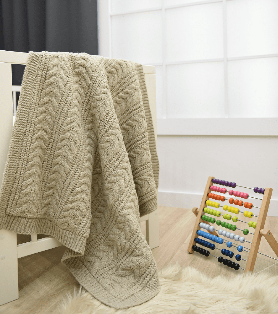 Nipperland Strick Babydecke Knit  - et -85x100cm-6504.