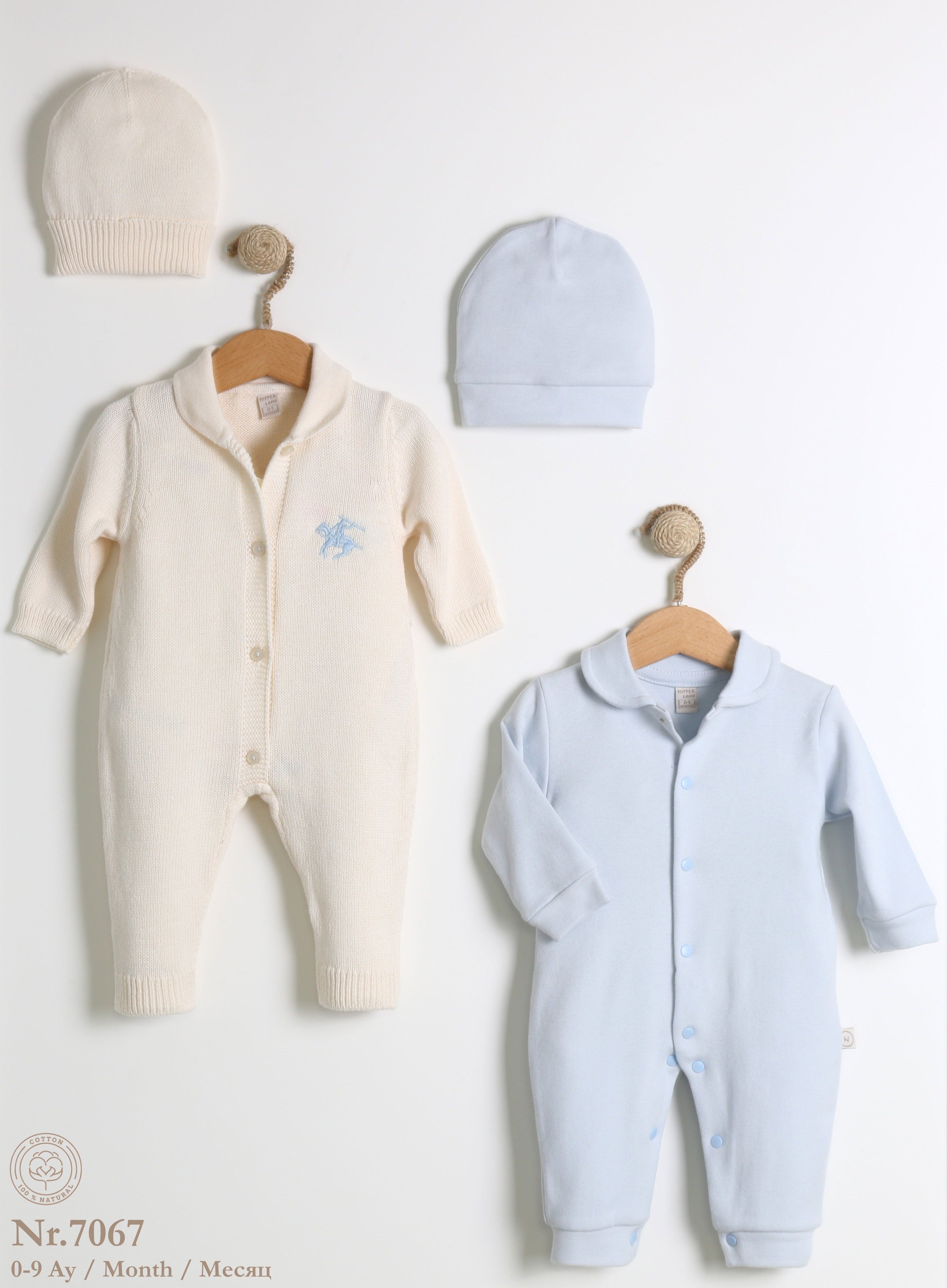 4-piece set made of pure organic cotton for boys or girls - 7067